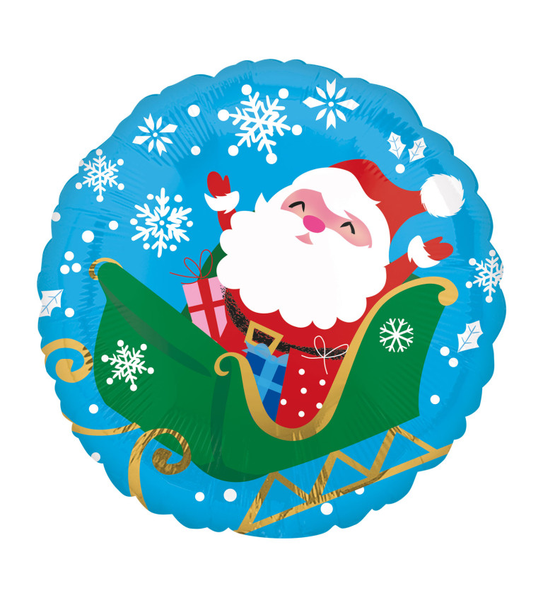 Balónik guľatý - Santa Claus