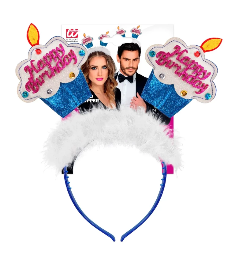 Čelenka HappyBday - modrá