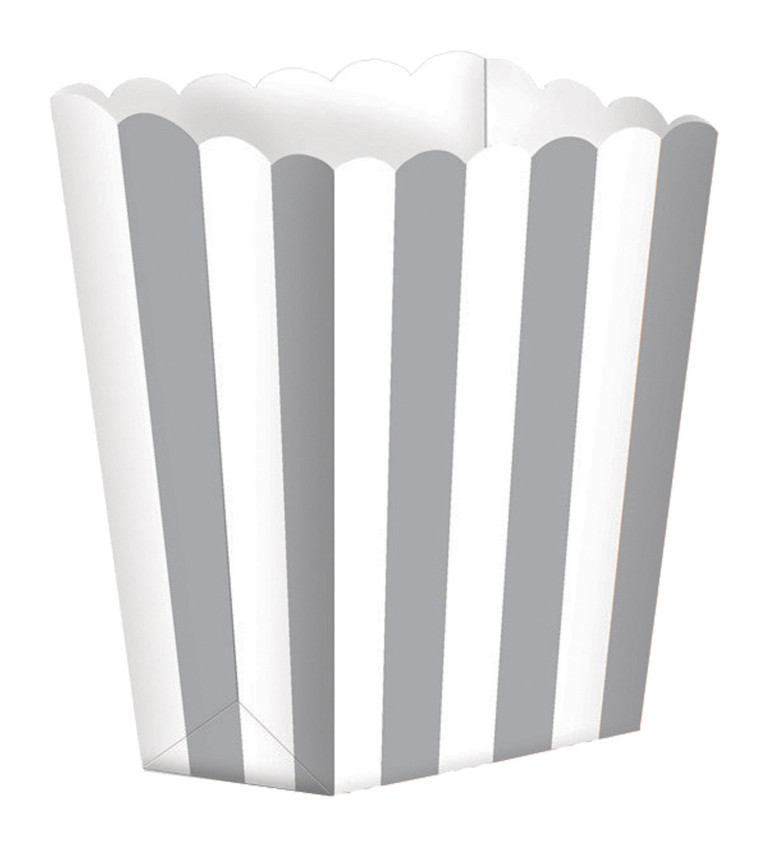 Boxy na popcorn - sivé