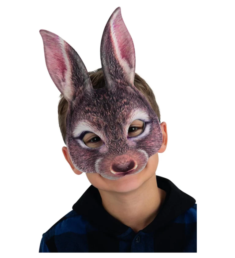 Maska na tvár - Králík, hnedý