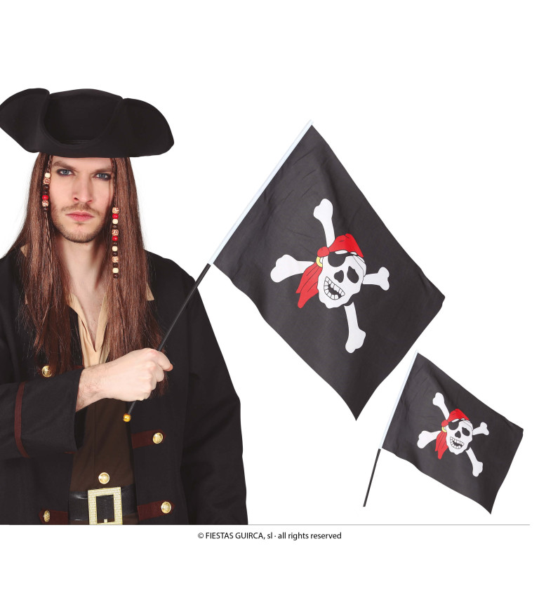 Pirátska vlajka na tyči
