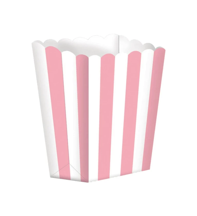 Krabičky - ružový popcorn
