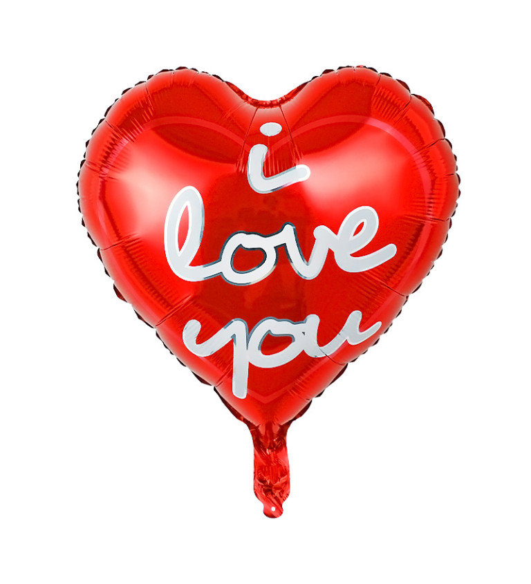 Fóliový balónik - I love you, červený