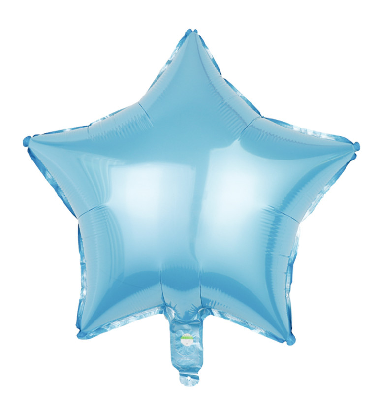 Fóliový balónik - Hviezda svetlomodrá