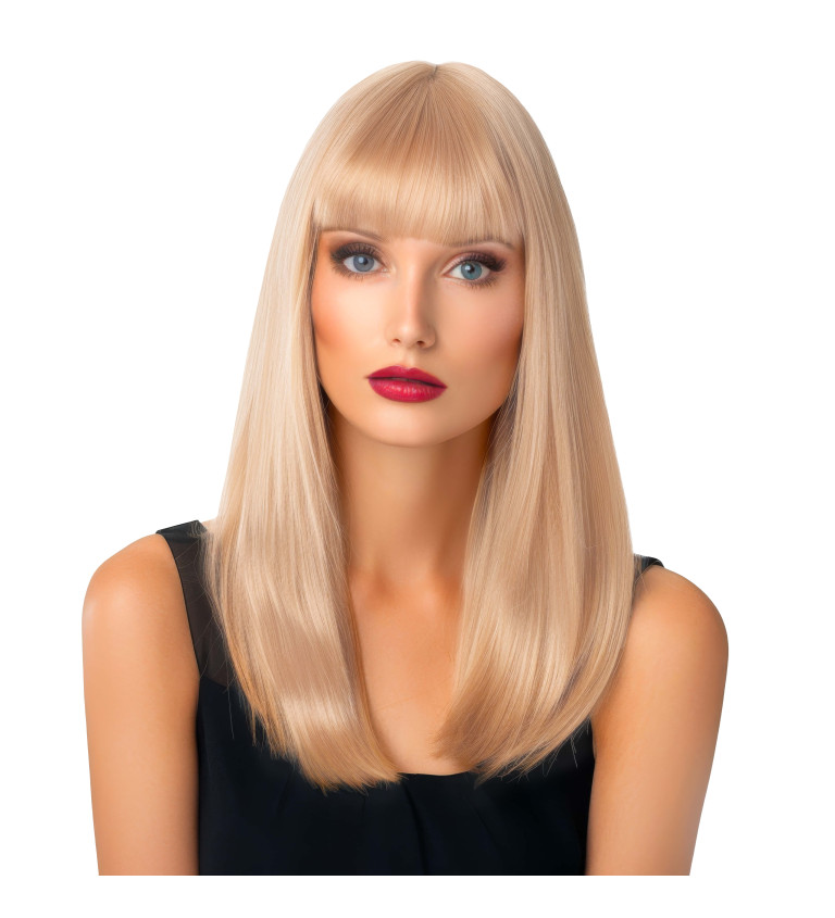 Dámska parochňa - rovná s ofinou, blond