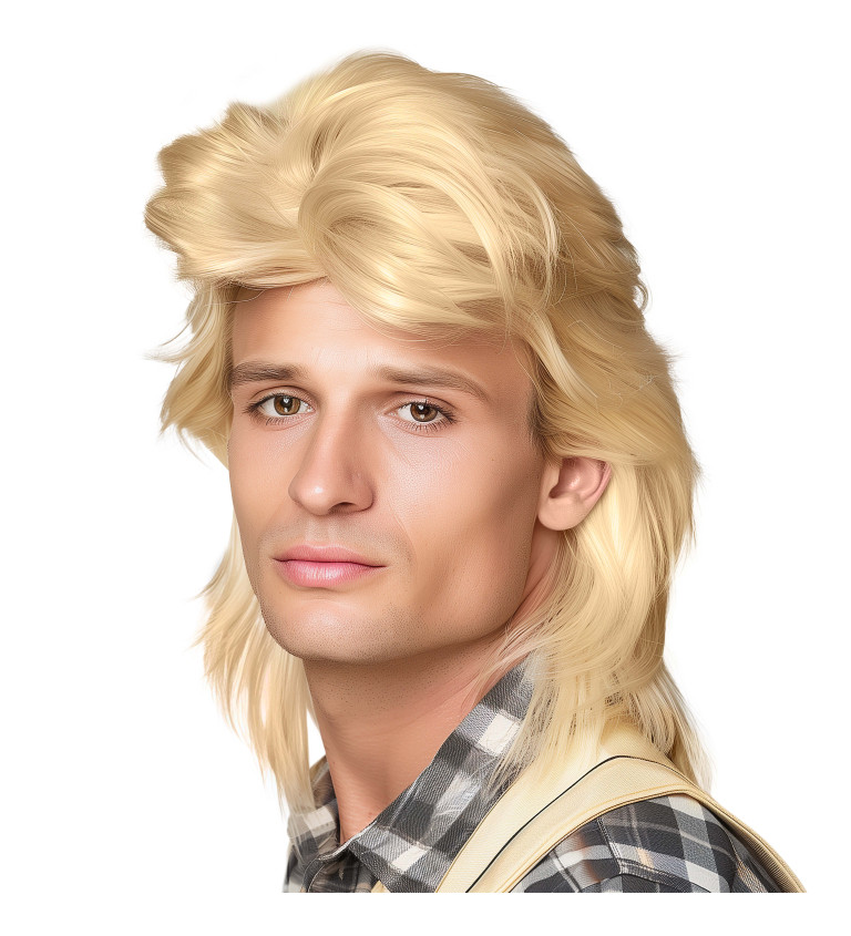 Pánská parochňa - mullet, blond