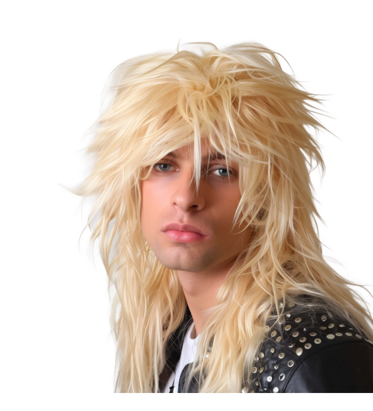 Pánska parochňa - 80. roky rocker, blond