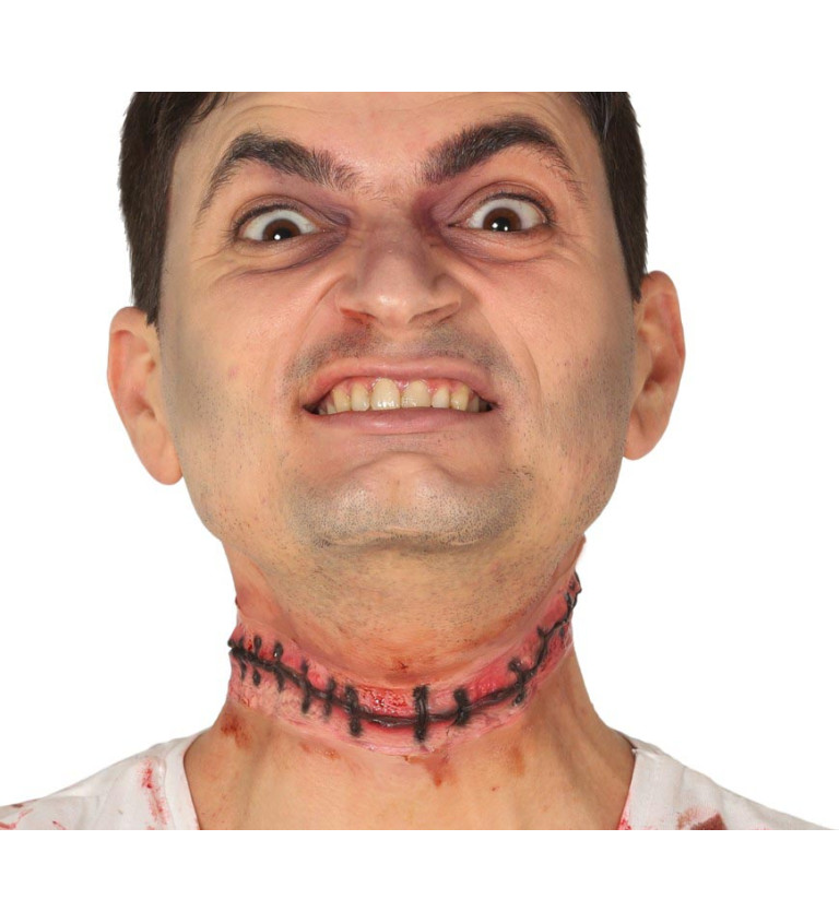 Latexová jazva - zašitý krk
