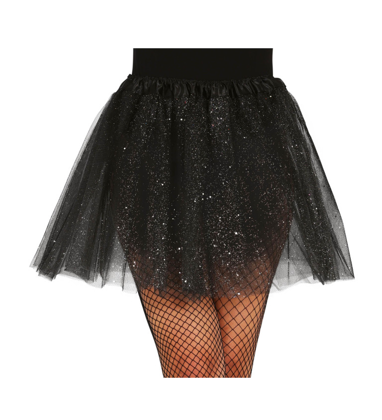 Tutu so trblietkami - čierna