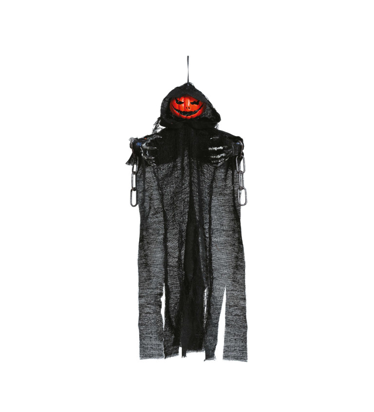 Závesná dekorácia - tekvica v plášti