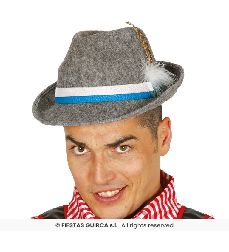 Tyrolský klobúk - šedý