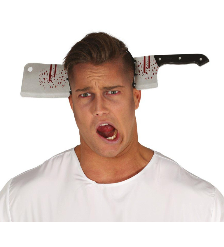 Čelenka - krvavý reznícky nôž v hlave