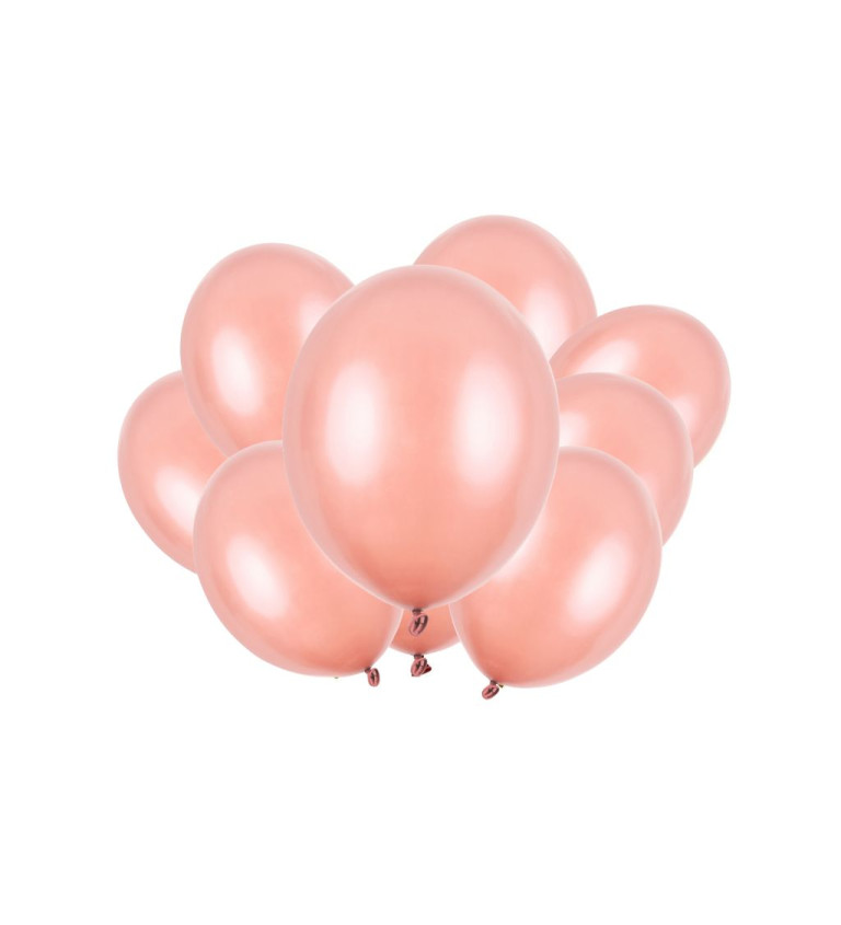 Latexové balóniky strong metalické rosegold 30 cm 10 ks
