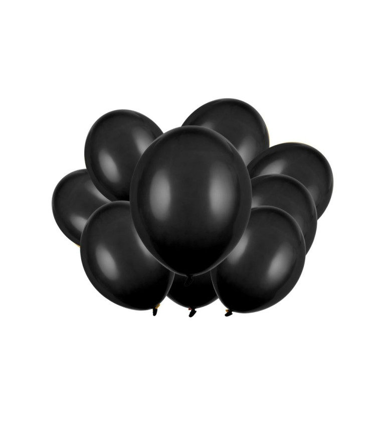 Latexové balóniky strong pastelové čierne 30 cm 10 ks