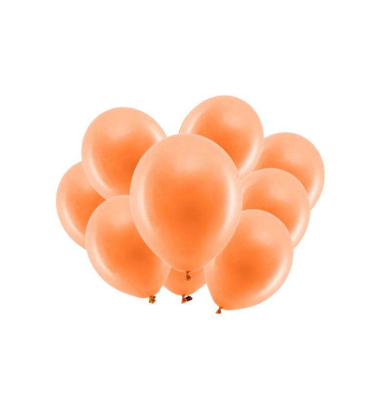 Latexové balóniky pastelové svetlo oranžové 30 cm 10 ks