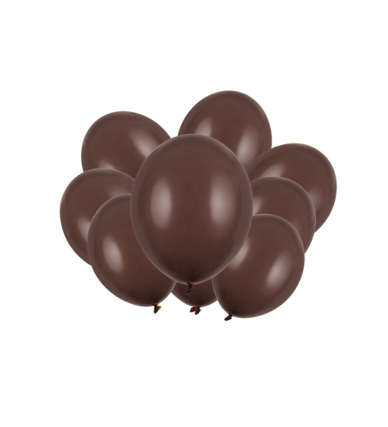 Latexové balóniky strong pastelové hnedé 30 cm 10 ks