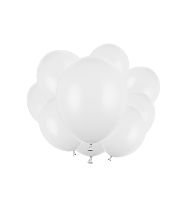 Latexové balóniky strong pastelové biele 30 cm 10 ks