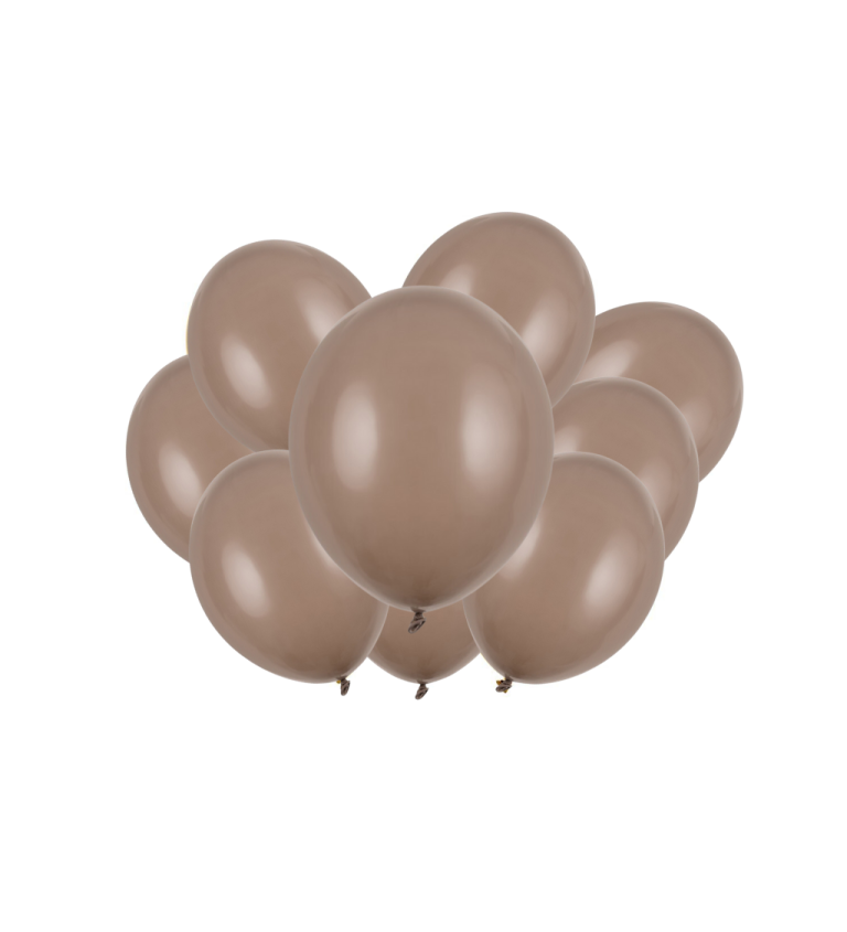 Latexové balóniky strong pastelové cappuccino 30 cm 10 ks
