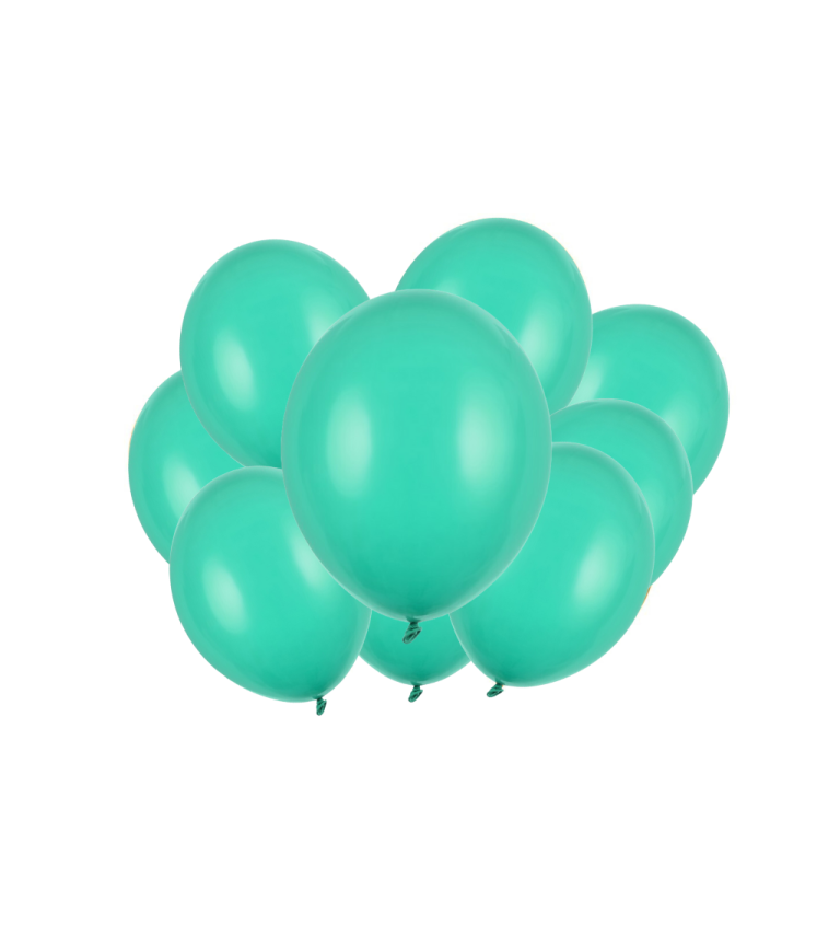 Latexové balóniky strong pastelové aquamarínové 30 cm 10 ks