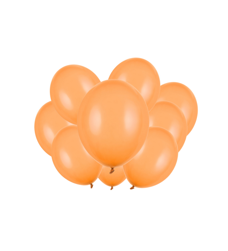 Latexové balónky strong pastelové oranžové 30 cm 10 ks