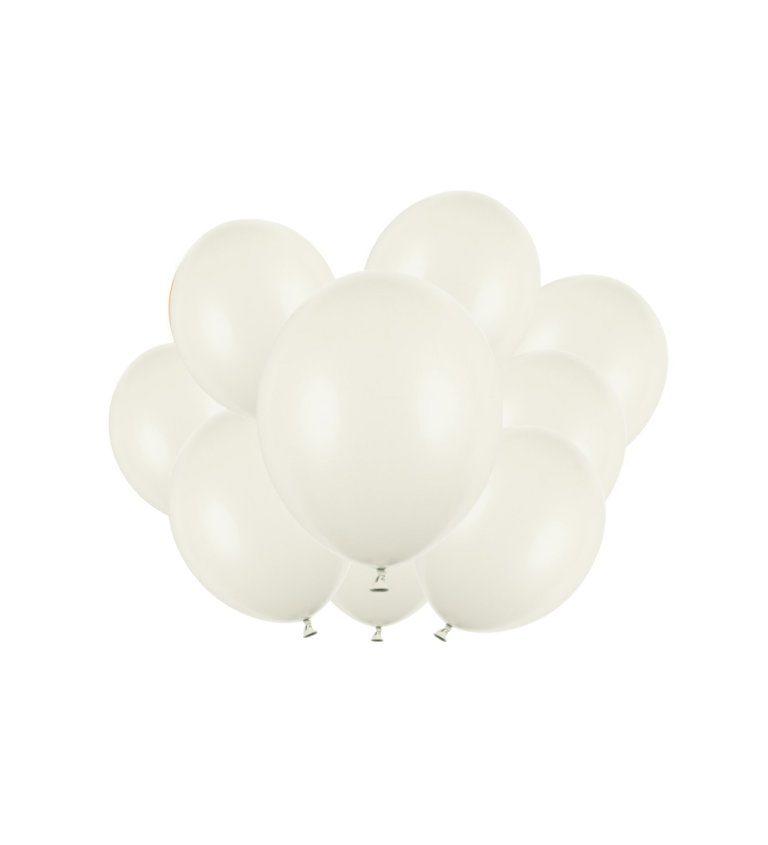Latexové balóniky strong pastelové krémové 30 cm 10 ks