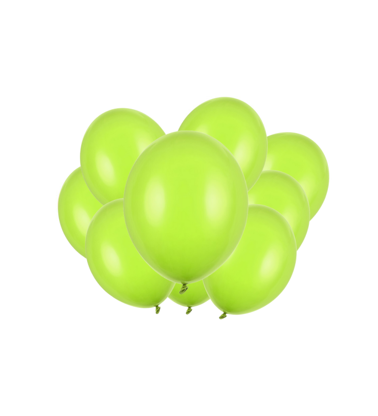 Latexové balóniky strong pastelové svetlozelené 30 cm 10 ks