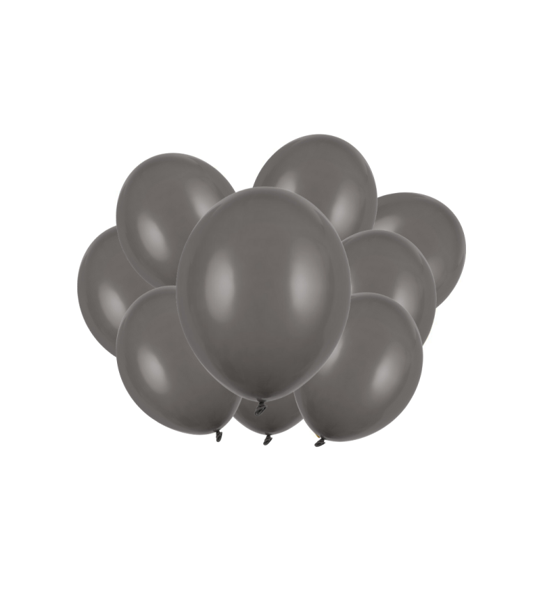 Latexové balóniky strong pastelové šedé 30 cm 10ks