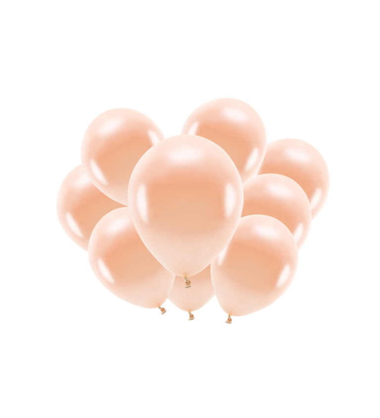 Latexové balóniky eco metalické broskyňové 30 cm 10 ks