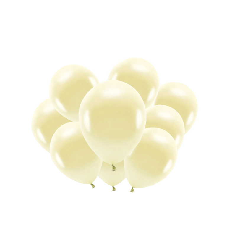 Latexové balóniky eco metalické žlté 30 cm 10 ks
