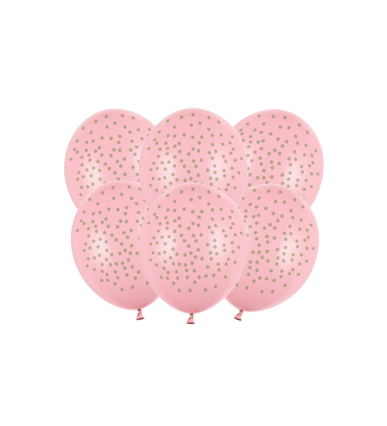 Latexové balóniky strong pastelové ružové 30 cm 6 ks