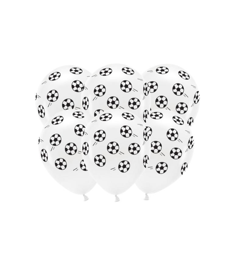 Latexové balóniky eco pastelové futbalová lopta 6 ks