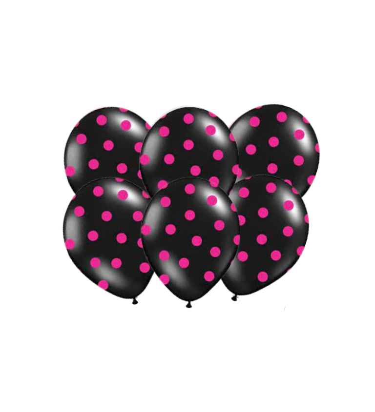 Latexové balóniky strong pastelové ružové bodky 30 cm 6 ks