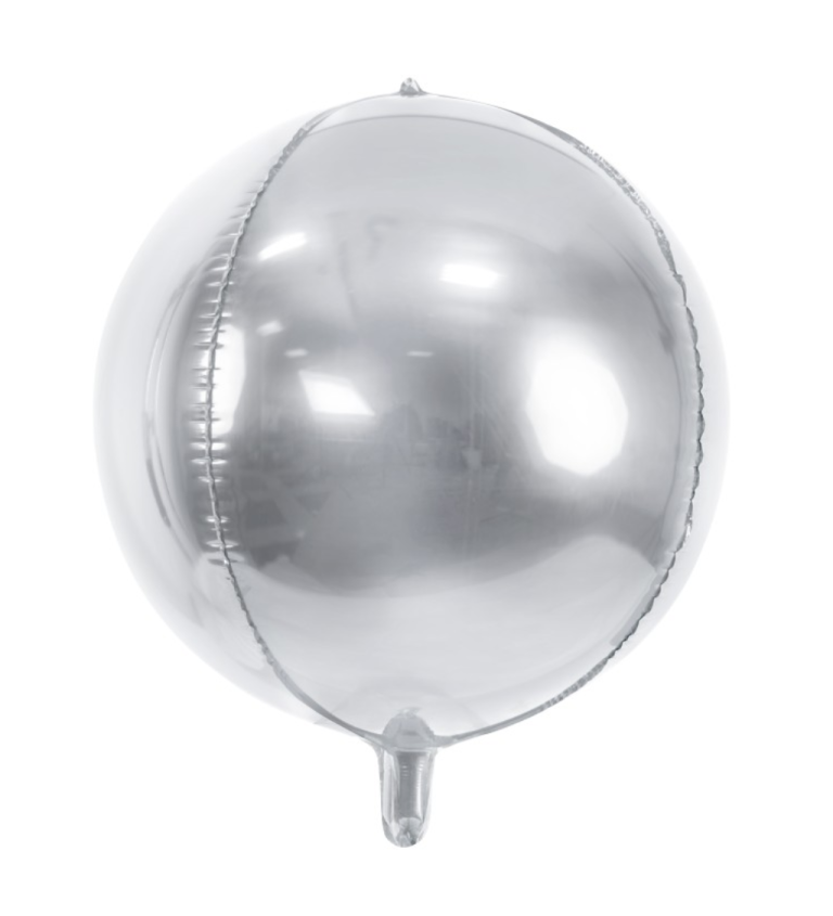 Fóliový balón - strieborná guľa