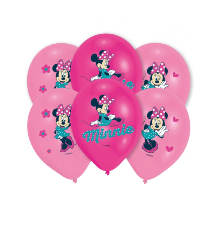 Latexové balóniky Minnie 27,5 cm 6 ks