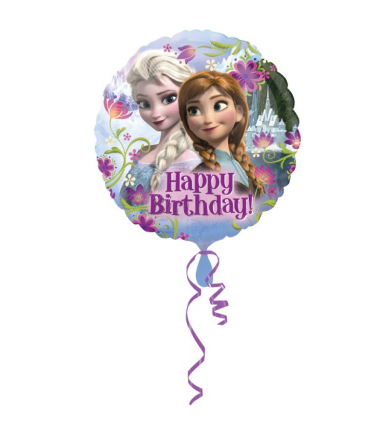 Fóliový balónik Happy Birthday s Frozen