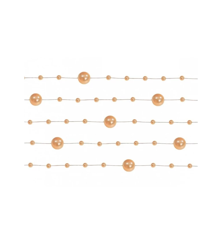 Perličková dekorácia - oranžová