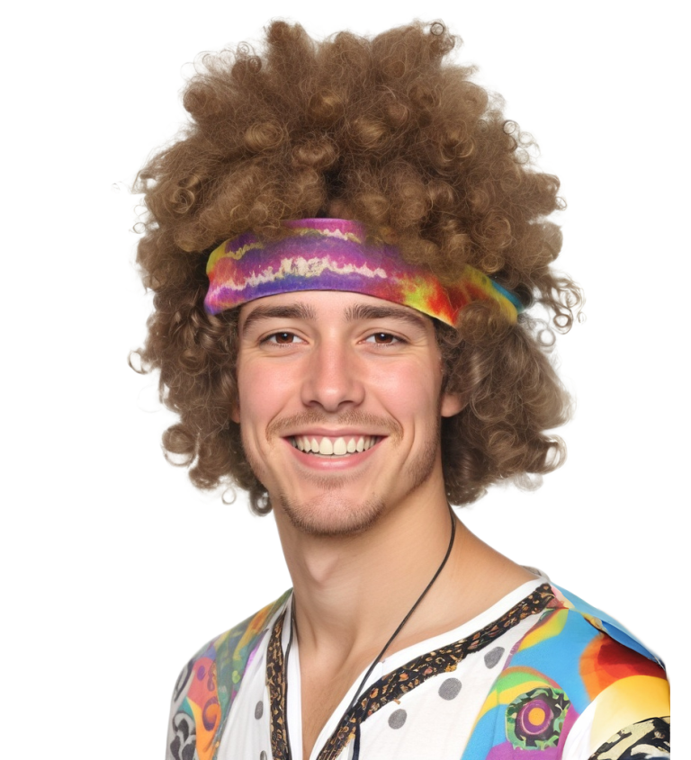 Pánska parochňa - afro v štýle hippie