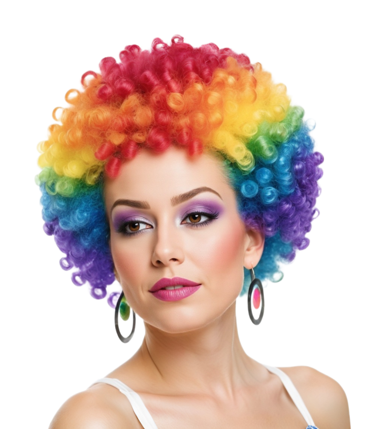 Farebná afro parochňa