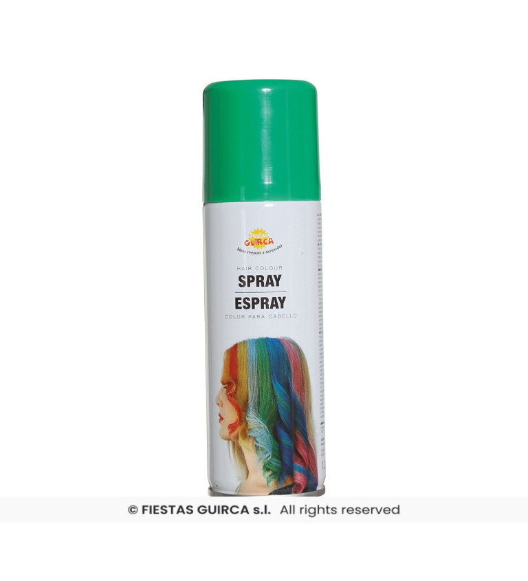 Zelený efektový sprej na vlasy