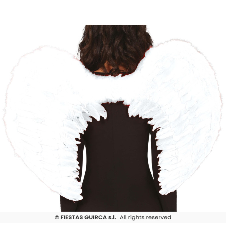 Stredná biela anjelské krídla