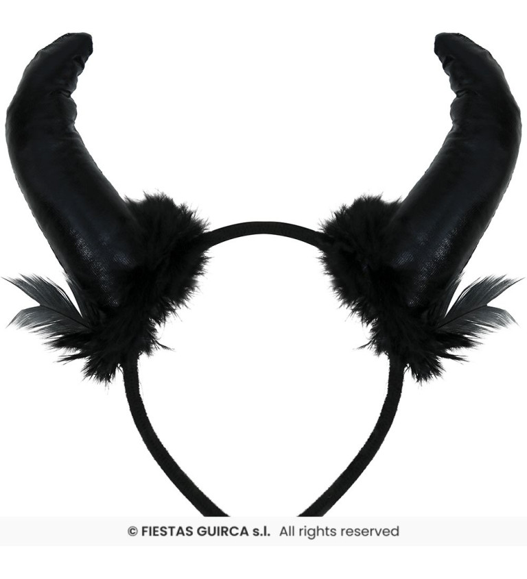 Čelenka s rohmi diabla