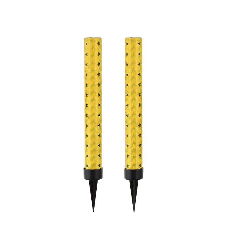 Tortové fontány s hviezdičkami 12 cm - 2 ks