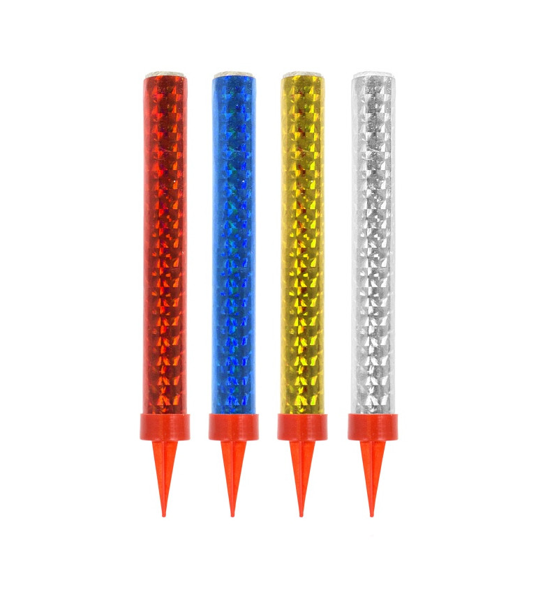 Tortové fontány multicolor 12 cm – 4 ks