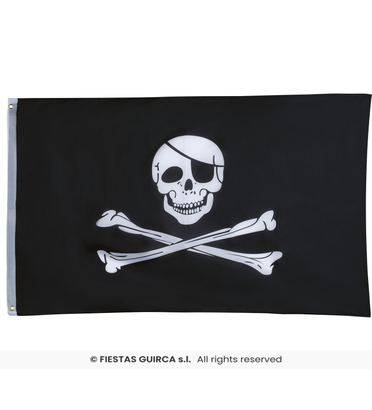 Pirátska vlajka - 90 × 150 cm