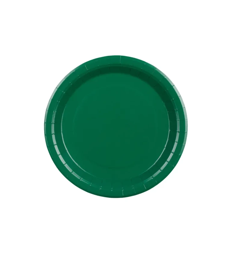 Tmavozelené tanieriky - 6 ks
