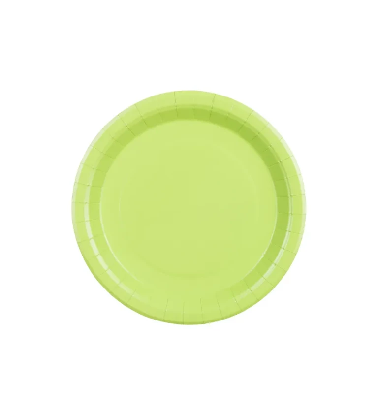 Svetlozelené tanieriky - 6 ks
