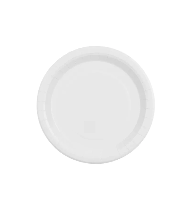 Biele tanieriky - 6 ks