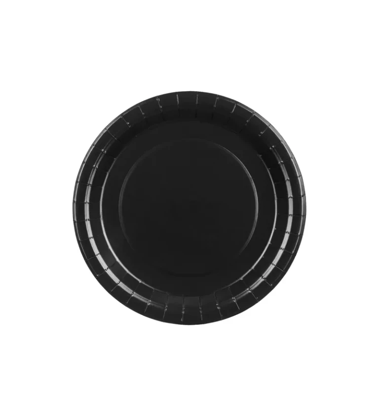 Čierne tanieriky - 6 ks
