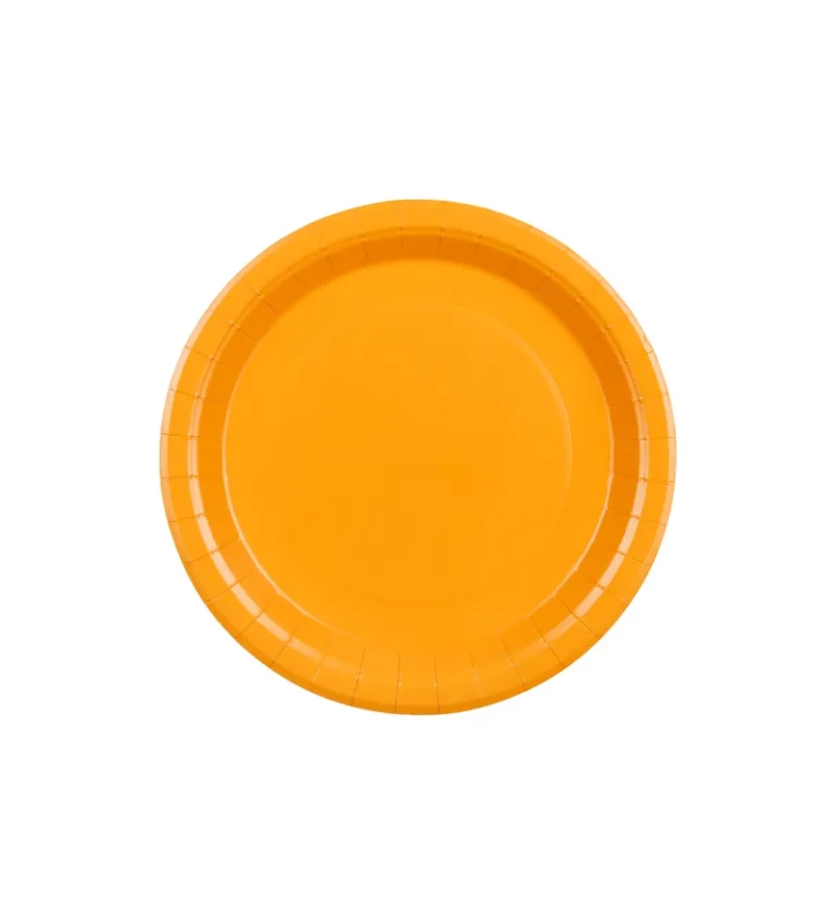 Svetlooranžové tanieriky - 6 ks