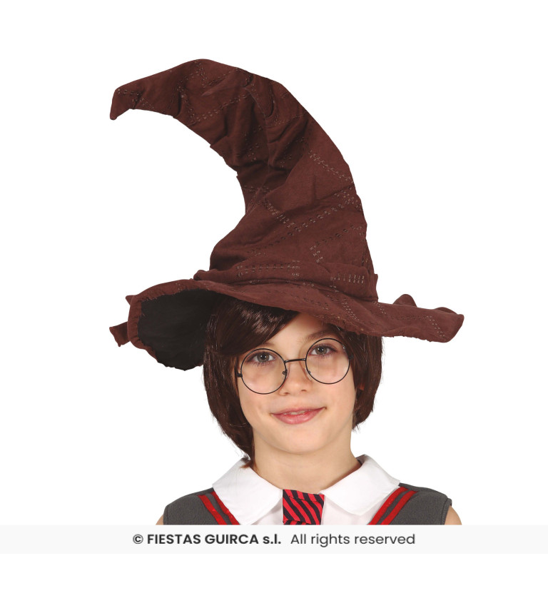 Kúzelnícky klobúk pre deti – hnedý